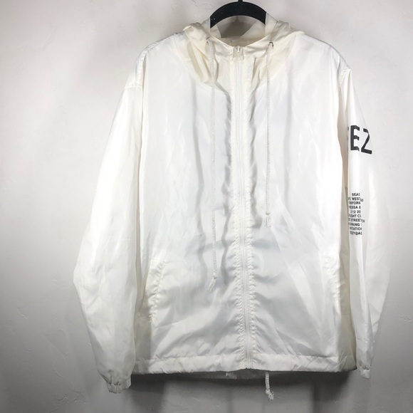 Yeezy Other - Yeezzy white hooded zip up jacket size small